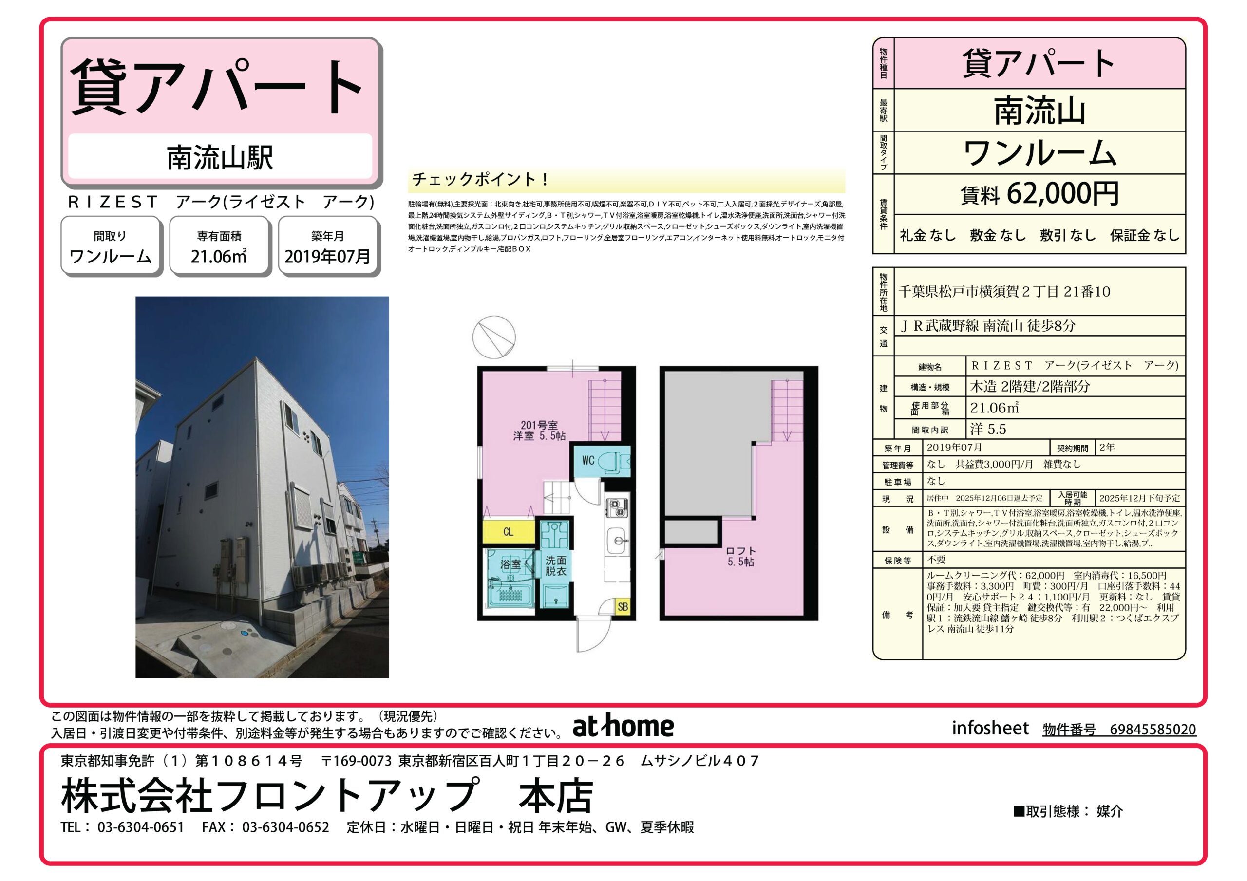 RIZEST アーク（ライゼスト アーク）201号室